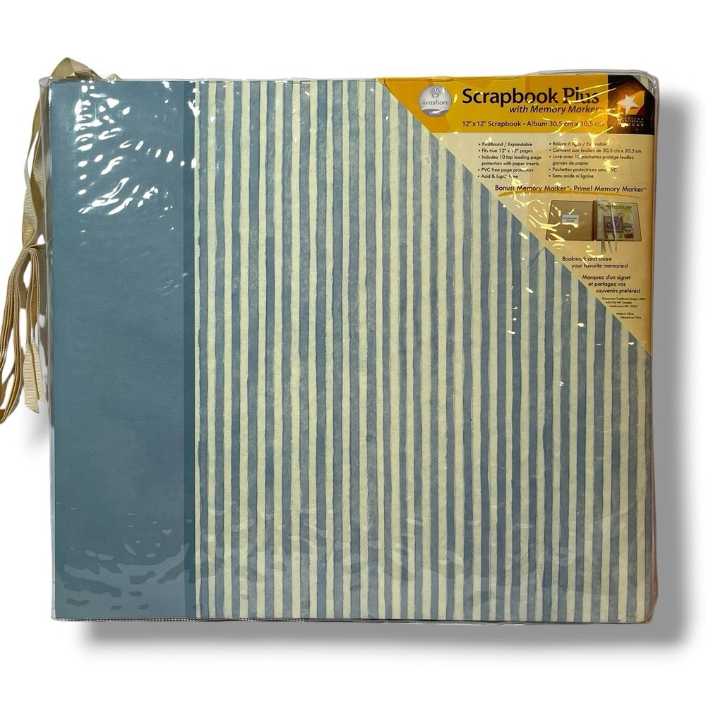 Scrapbook Plus American Traditional Designs Seashore Pastels 12x12 Album New VTG